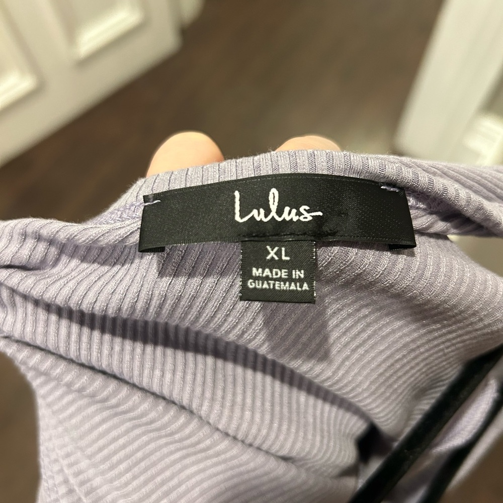 Lulu's Lavender Ribbed Bodysuit - Picture 3 of 3